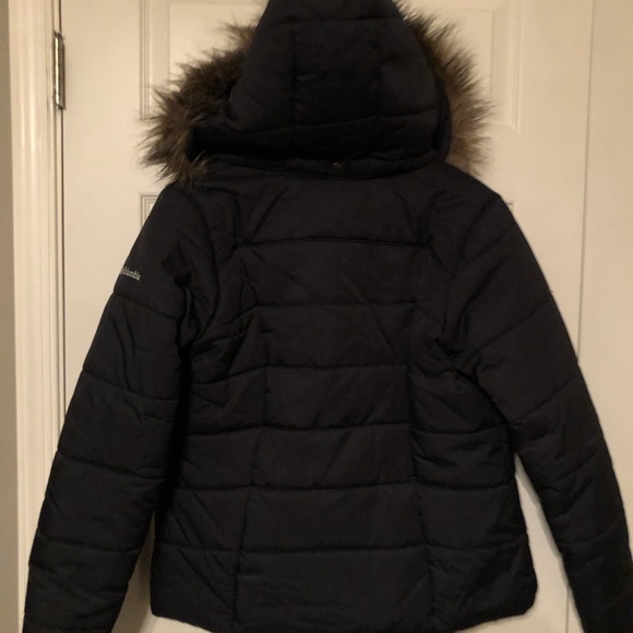 Columbia Hooded Black Puffer Quilted Jacket Size Large Women’s - Picture 6 of 7